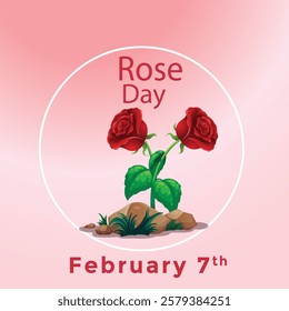 Rose Day Template Design eps