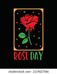 Rose Day Vector Custom T-Shirt Design