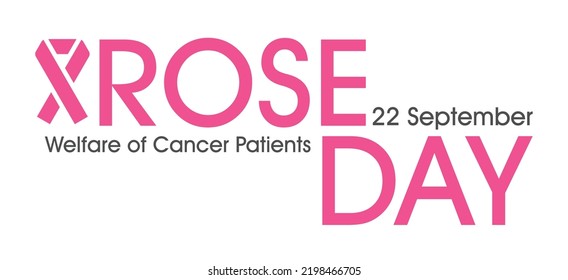 Rose Day - Welfare of Cancer Patients - 22 September vector banner theme.