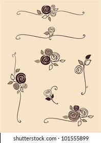 rose decorative elements