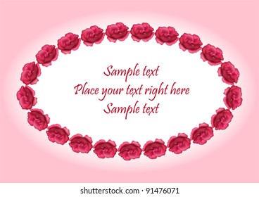 Rose decorative frame, vector illustration