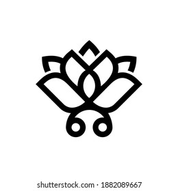 concepto de diseño de rosa e icono