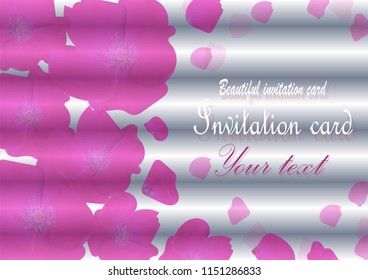 Rose. Design of postcards, covers invitations
