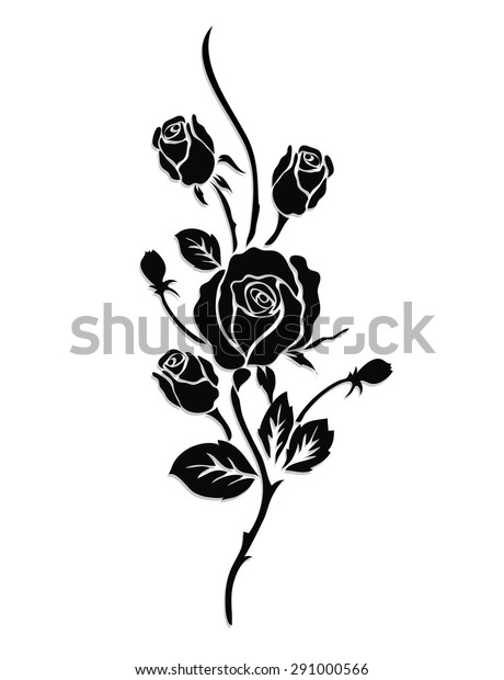 模様 レースの縁 花のモチーフのバラのデザインスケッチ のベクター画像素材 ロイヤリティフリー