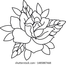 rose design tattoo work  flower