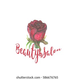 rose design vector for spa, boutique, beauty salon, cosmetician, shop, yoga class, hotel and resort