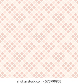Rose diamond pattern with hearts. Seamless vector