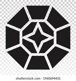 El diamante rosa da forma a un icono plano para aplicaciones o sitios web
