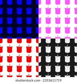 rose with different background color seamless textile repeating pattern