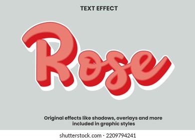 Rose Editable Text Style Effect