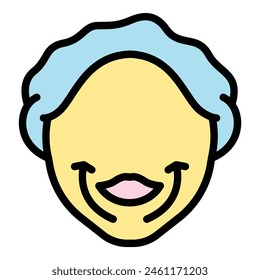 Rose facial massage icon outline vector. Spa skin. Cream care color flat