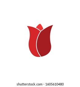 Rose flat icon. Design template vector