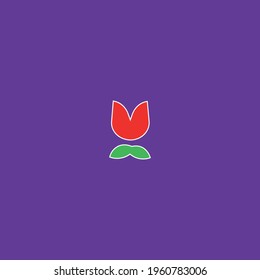 Rose flaches Symbol. Einfaches Rosenpflanzenhintergrund-Symbol. Logo-Design-Element. T-Shirt-Druck. Vektorgrafik für Aufkleber.