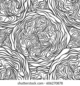 Rose floral seamless pattern. Hand drawn texture. Vector illustration