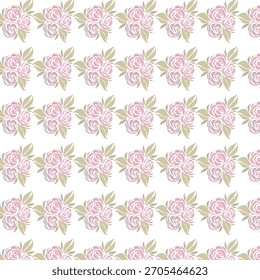 Ilustración de patrón transparente floral rosa