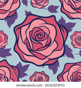 Rose Floral Shades of Pastel   Outline Floral  Graphics Collection