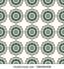 Rose floral tile seamless pattern vector graphic design. Abstract garden flower illustration. Flourish tile ornament. Modern spring textile fashion print. Rustic tile seamless pattern.