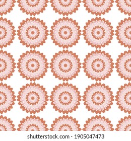 Diseño gráfico vectorial de patrones sin fisuras de azulejos florales de rosa. Resumen de ilustraciones de flores de jardín. Esténcil de papel pintado. Viejo estampado de moda de tela de verano. Rústico patrón sin costuras.