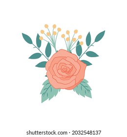 Diseño vectorial de flores de rosa