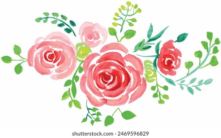 Rose flower bunch design ,nature vector, flower bunch  