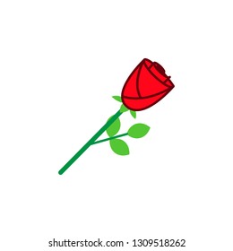 Rose, flower color icon. Element of 8 march icon. Premium quality graphic design icon. Signs and symbols collection icon for websites, web design, mobile app
