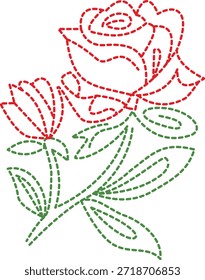 
Diseño de la flor de Rose para el diseño listo para imprimir 