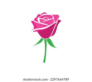 Imagen vectorial de diseño de flor rosa