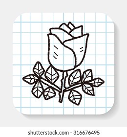 rose flower doodle