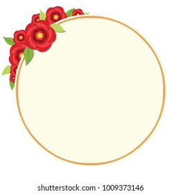 Rose flower frame