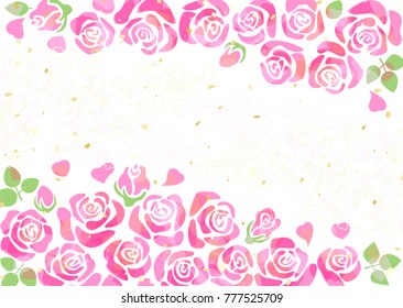 Rose flower frame