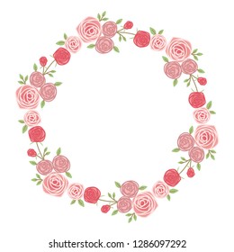 Rose flower frame illustration