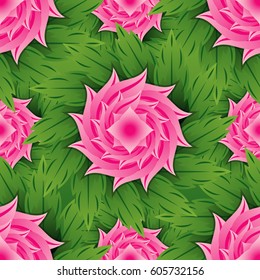 Rose Flower Garden Floral Nature Seamless Texture Pattern Vector Illustration Design Background
