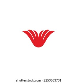 Rose, flower geometric simple symbol logo vector