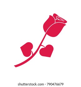 Rose Flower Gift Silhouette Vector Illustration Graphic