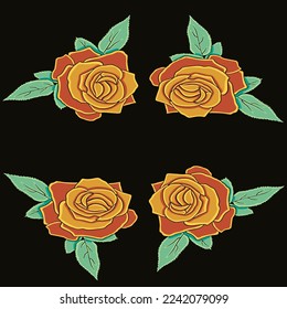 Ilustración vectorial de flor rosa