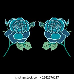Rosenblume, leuchtende Vektorgrafik 