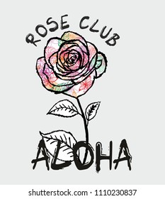 Rose flower graphic design vector art