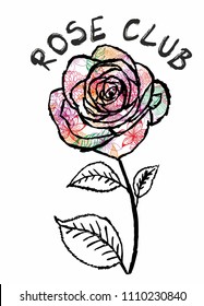 Rose flower graphic design vector art