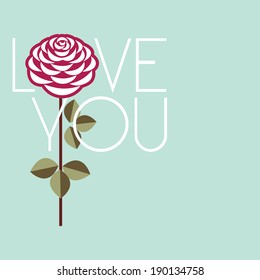 rose flower graphic vector symbol