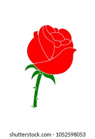 Red Rose Cartoon Vector Stock Vector (Royalty Free) 363440462