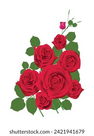 Rose flower for greeting cards and invitations of the wedding