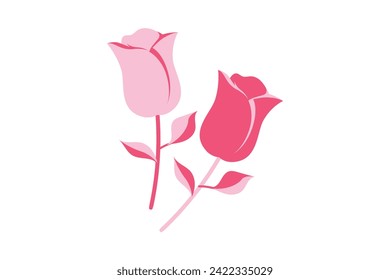 Rose Flower Happy Valentine Day Sticker