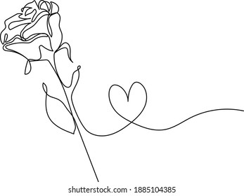 10,887 Rose one line Images, Stock Photos & Vectors | Shutterstock