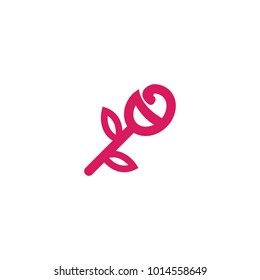 Rose flower icon