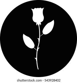 Rose flower icon