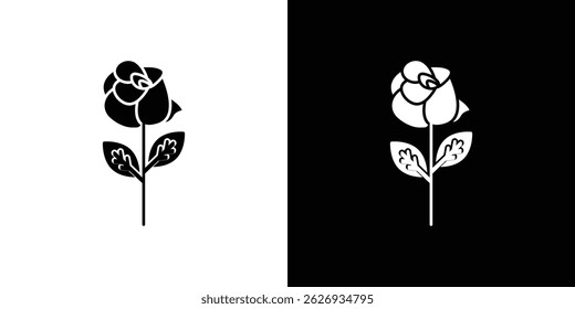 Rose flower icon concept, vector illustration