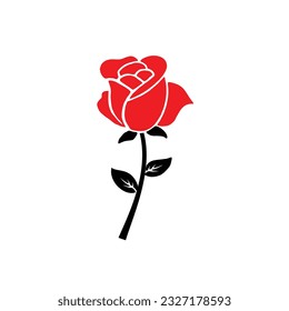 Rose Flower. Flower icon design illustration. Flower icon sign. Flower icon vector similar design.