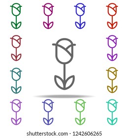 rose flower icon. Elements of autumn in multi color style icons. Simple icon for websites, web design, mobile app, info graphics