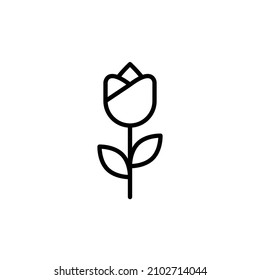 Rose flower icon, eps 10