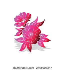 Icono De Flor De Rosa En Diseño Plano
